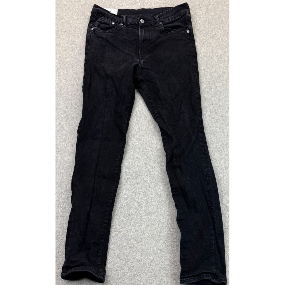 H&M Mens Skinny Jeans Black Denim Standard 5-Pocket Comfort Outdoor 33x32